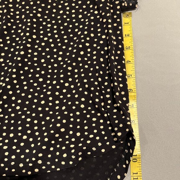 Basic Short Sleeve Top Black & Gold Size M - Picture 3 of 4